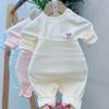 Premium High-Elasticity Cotton Newborn Autumn Pants with Shoulder Opening - Baby Autumn/Winter Clothing