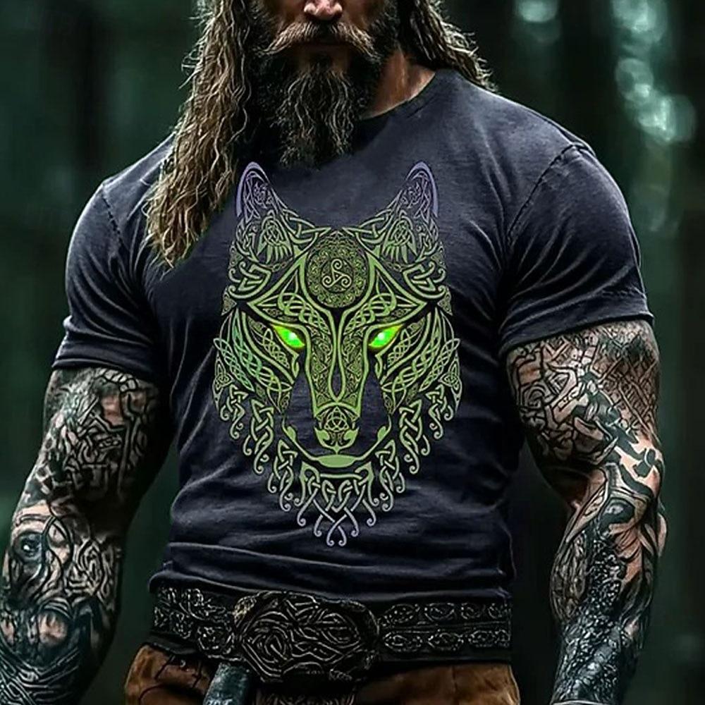 Men's Graphic Animal Dragon T Shirt Tee Short Sleeve T Shirt 3D Print Crew Neck Shirt Vintage Fashion Designer Outdoor Casual