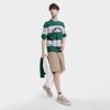 Fila New Casual Loose Striped Spliced Tennis T-Shirt Men Tops Summer-Green F11M339109F-DG