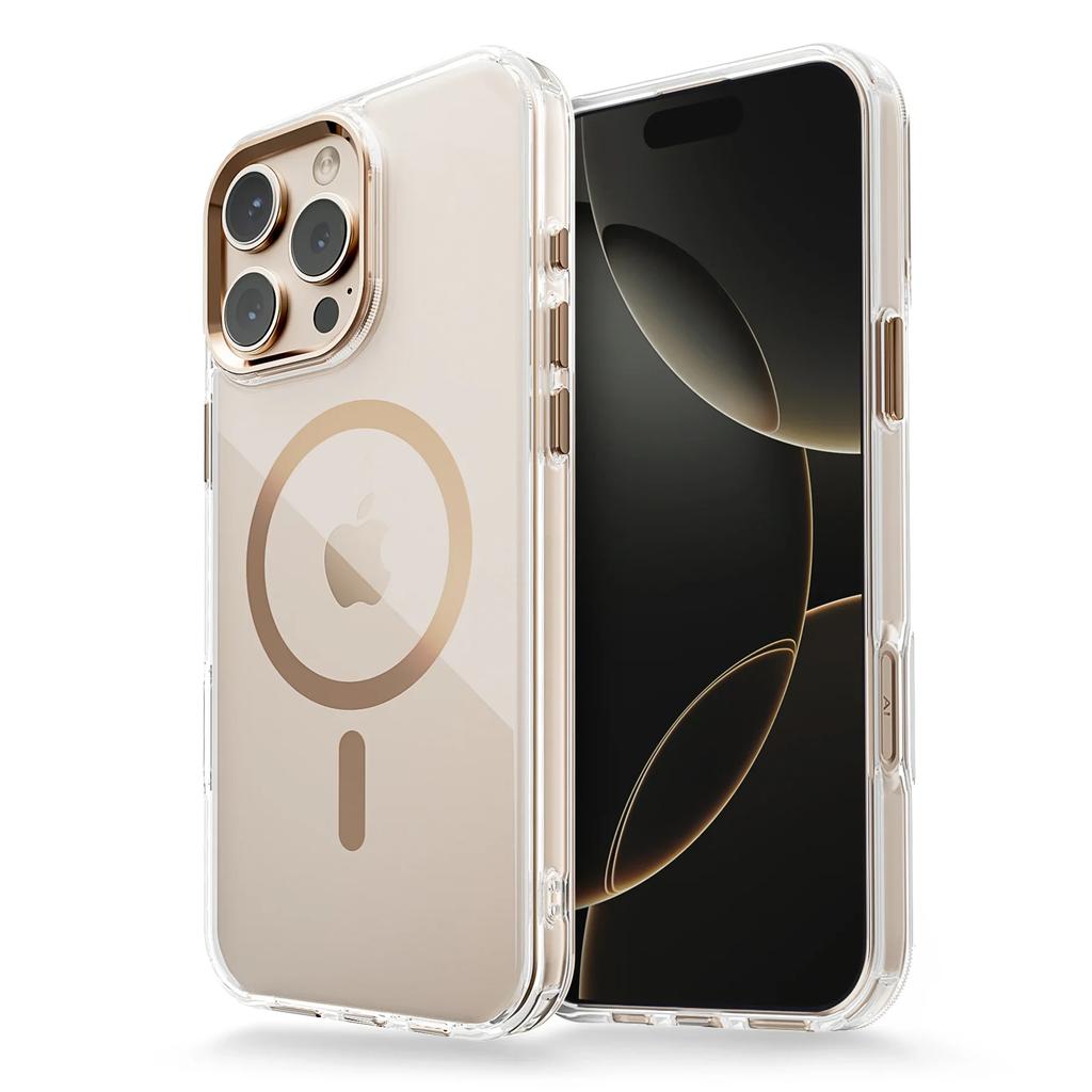 Custodia Trasparente Magnetica di Lusso per iPhone 16 14 13 12 11 15 Pro Max 15 Plus Magsafe Ricarica Wireless Antiurto Cover Trasparente