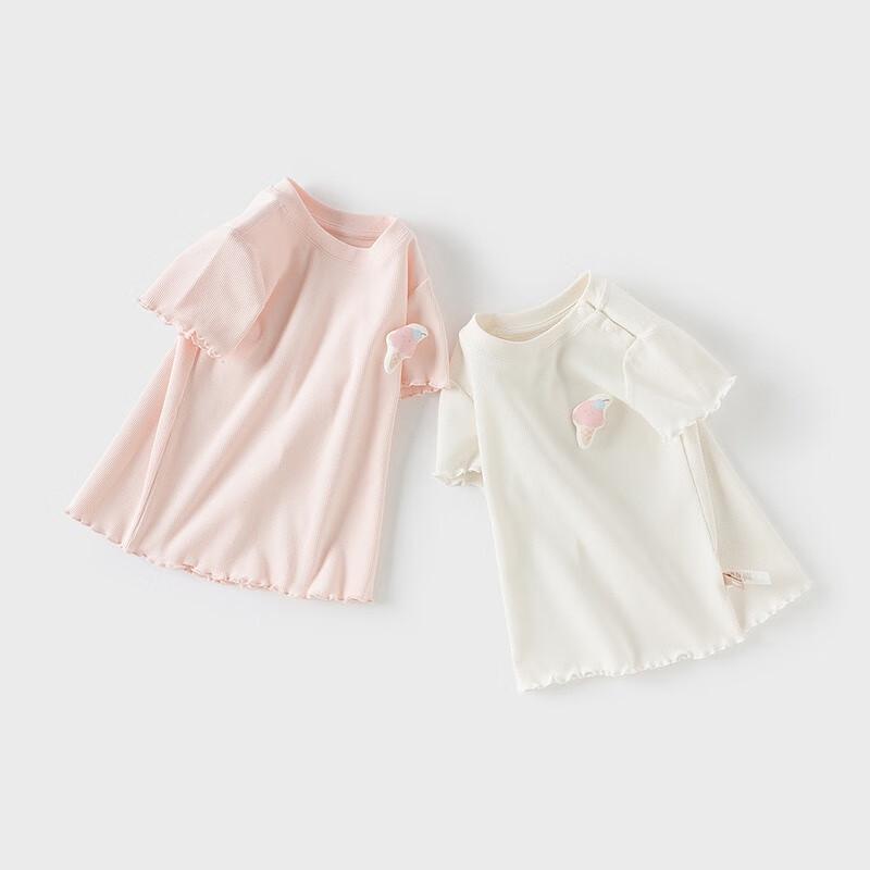 Детская антибактериальная футболка с коротким рукавом для девочек 90cm