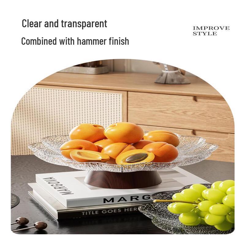 ZISIZ Elegant Transparent Ceramic Fruit Plate