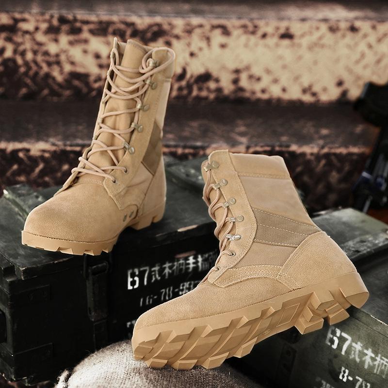 High-Top Tactical Military Combat Boots for Outdoor Hiking and Off-Road Sports