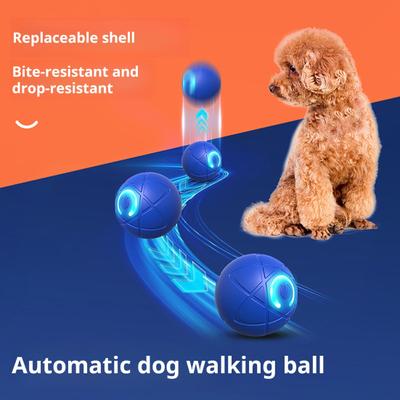 Springball für Haustiere mit LED-Licht, gegen Langeweile und Stress, intelligenter interaktiver Spielzeugball für Katzen und Hunde, wiederaufladbar über USB, elektrisch, automatisch bewegend und schüttelnd