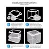 Suspended Aquariums Breeding Box Clear Isolation Net For Fishtanks With Easy Installation Plastic Nursery Divider