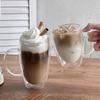 80-450ml Double Wall Coffee Cup Heat Resistant Transparent Water Glasses Whiskey Tea Milk Cups Espresso Shot Glass Drinkware