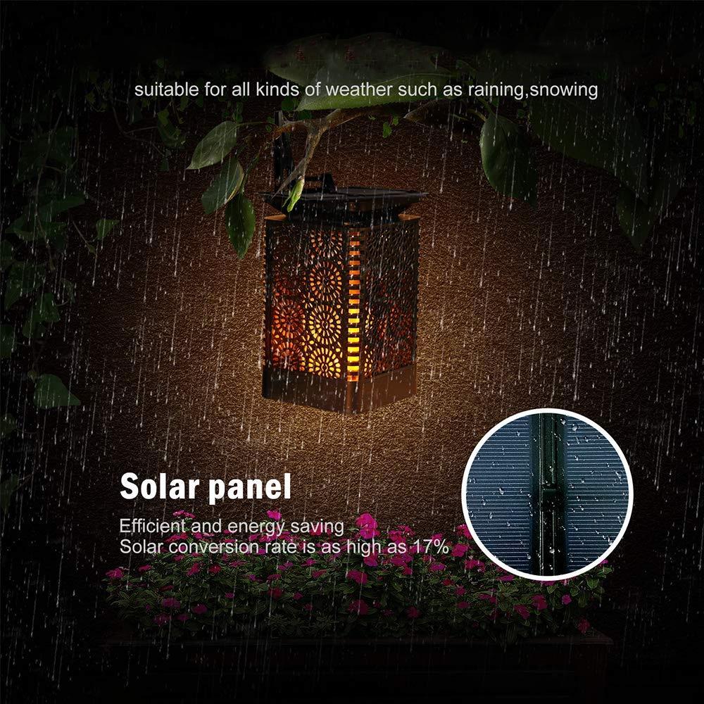 Solar Lantern Light Outdoor Waterproof LED Garden Pathway Camping Lawn Atmosphere Flame Lamp Terrace Yard Decor Landscape Lights