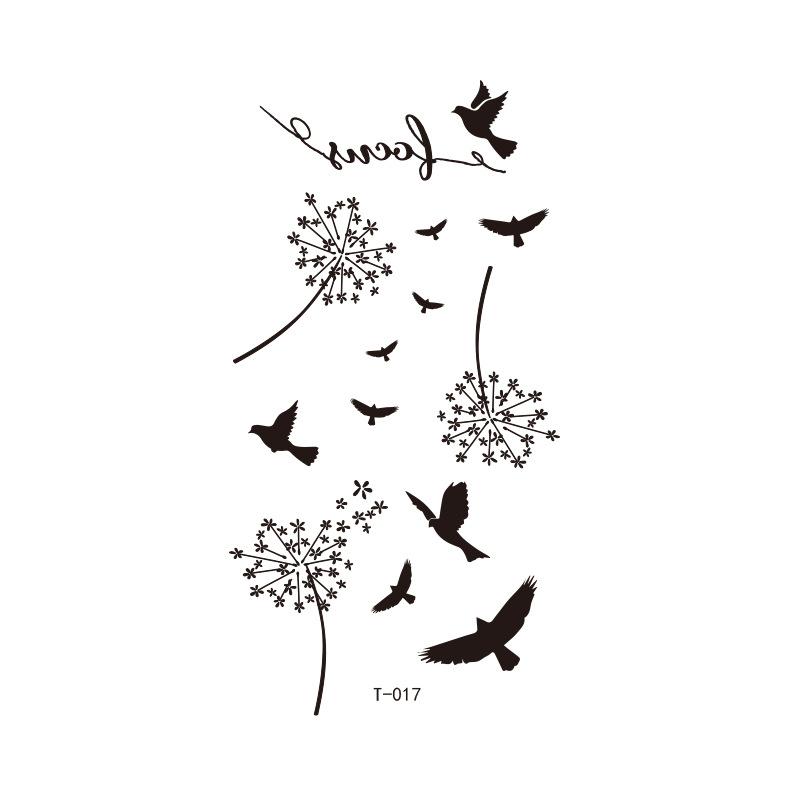 

Beauty Sticker Waterproof Tattoo Sticker Cartoon Flower Letter Tattoo Sticker Temporary Tattoo For Men And Women 75*140mm