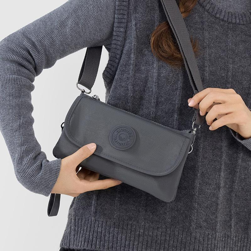 Crossbody Bag Women's Lightweight Coin Purse Nylon Water-Repellent Mobile Phone Bag