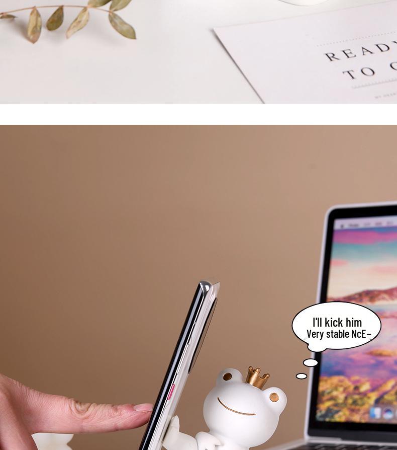 Cute Animal Phone & Tablet Stand: Bear, Frog & Rabbit Decoration for Home or Office