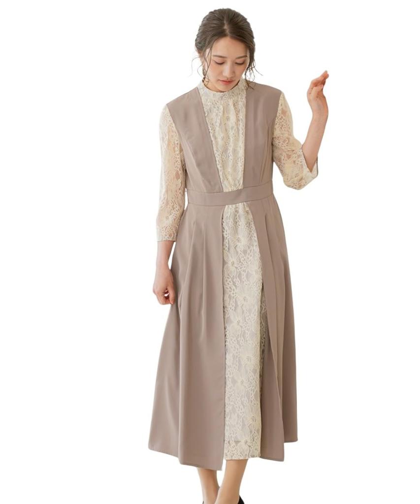 Nissen Stand Front Lace Mocha X Plus Sizes Available Women's Wedding/Party Dress, Collar, Design, Ivory, LL,