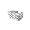 Korean Dongdaemun Multi-layer Hollow Twill Open Square Ring
