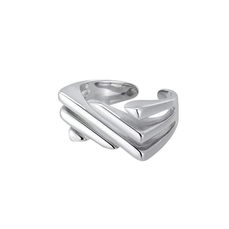 Korean Dongdaemun Multi-layer Hollow Twill Open Square Ring