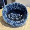 Flower Embroidered Fisherman's Hat Straw Bucket Hat Breathable Summer Beach Vacation Sun Hat
