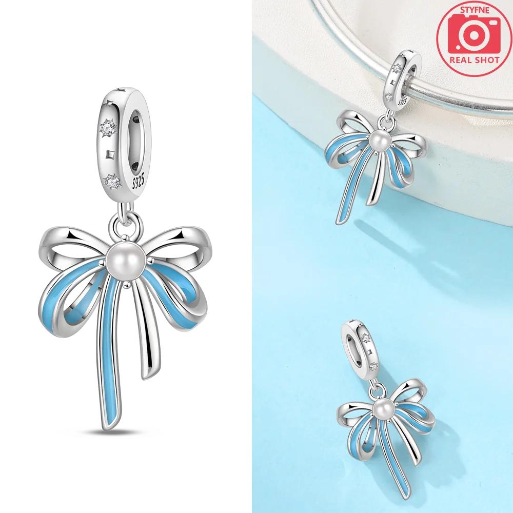 Flacon de Parfum Papillon Bleu Rêveur Romantique Breloques Perles Cuivre Originales S'adaptent Bracelet Bijou Accessoire pour Femmes Coffret Cadeau