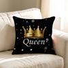 Cuscino Personalizzato Corona Re Regina Lettera Copertura Antipolvere Camera da Letto Bambini Festa Decorazione Federa Compleanno Regalo Bambini
