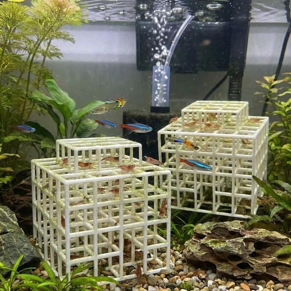3D Printed Fish Tank Hideout Grid Multi-level Shrimp Hiding Place Aquarium Decoration