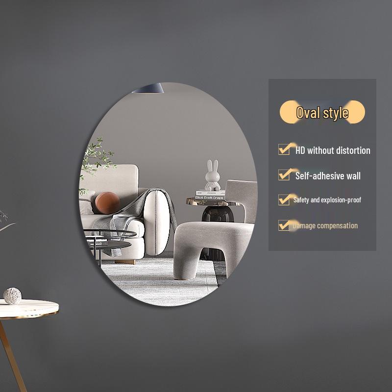 Самоклеящееся акриловое зеркало Full-Body HD для ванной комнаты и макияжа