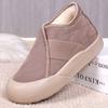 Winter new fashionable women's cotton shoes piled and thickened to keep warm, soothing, non-slip and lightweight casual mother cotton boots