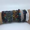 High Quality 7 Chakras Anniversary Bracelet with 6mm 8mm Round Jade Stone Beads Loose Beads Natural Gemstone