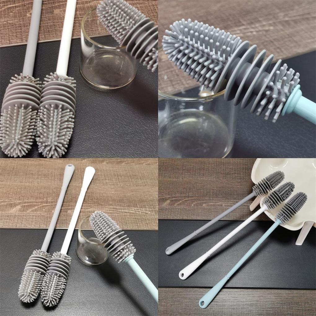 Brosse de Nettoyage de Bouteille en Silicone Tasses à Café Gobelet à Boisson Éponge à Récurer Résistante à la Chaleur Gadget Accessoires Bureau Restaurant Cuisine