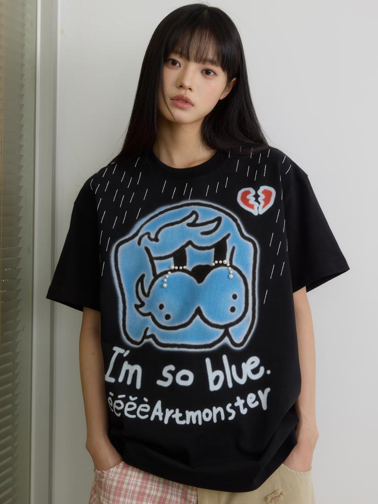 

K-POP 2025 New Couple T-shirt Fun 3D Printed EMO Girl EMO Boy Hip Hop Trendy Loose Comfortable Quick Drying T-shirt 4XL