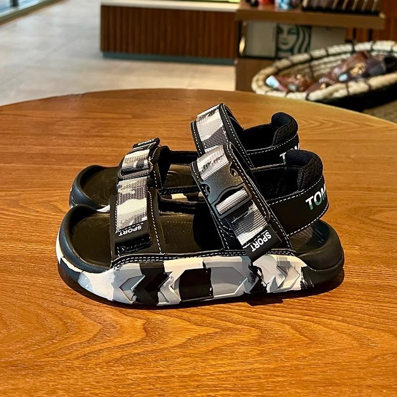 

Children s sandals summer 2025 new soft-soled non-slip Velcro baby boy boys beach shoes sandals 26