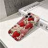Antique Botanical Strawberry Floral Sketch Print Graphic Art Film Aesthetic Protective Shockproof Bumper Phone Case For iPhone 14 15 16 Pro Max Plus