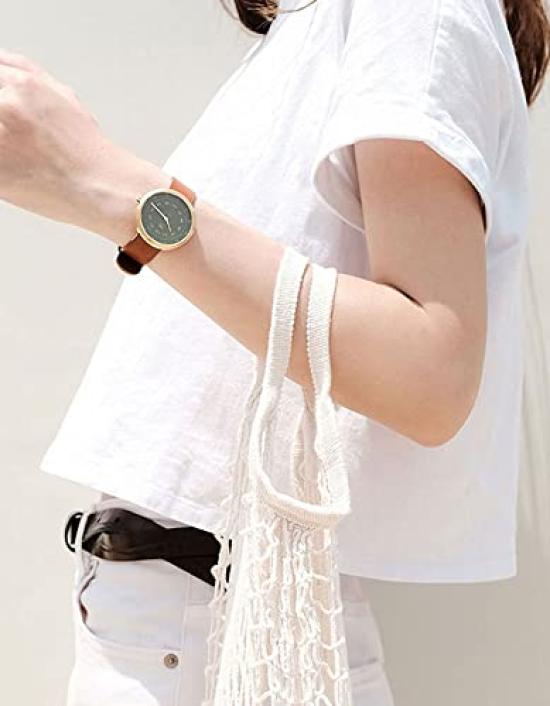 Maven Watches 34mm Artisan Series Minimalist Fashion Watch OLIVE BROWN (DUSTY 34MM)