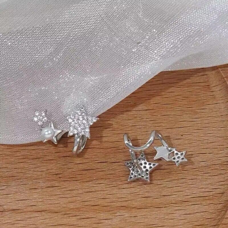 Νέα Πολυτελή Σκουλαρίκια Καρφωτά Ακανόνιστου Αστεριού με Μαργαριτάρια και Κρύσταλλα, Εξαιρετικά Σκουλαρίκια με Ζιργκόν σε Δέσιμο με Νύχια για Γυναίκες, Κοσμήματα Μόδας, Αξεσουάρ για Πάρτι