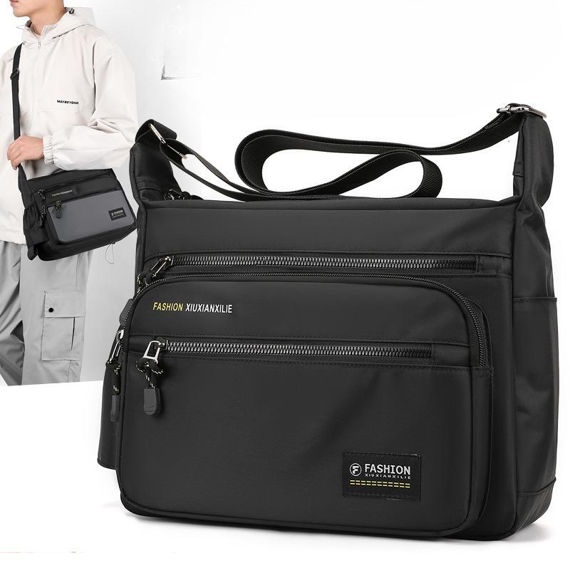 Large Capacity Men's Bag Single Shoulder Bag Waterproof Durable Backpack Multi Pocket Business Bag Casual Men's Crossbody Bags
