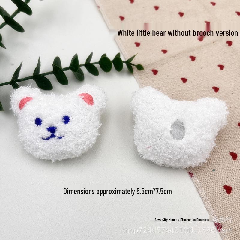 Japanese-Style Cute Cartoon Plush Teddy Bear Brooch - Student Backpack Pin & Small Pendant