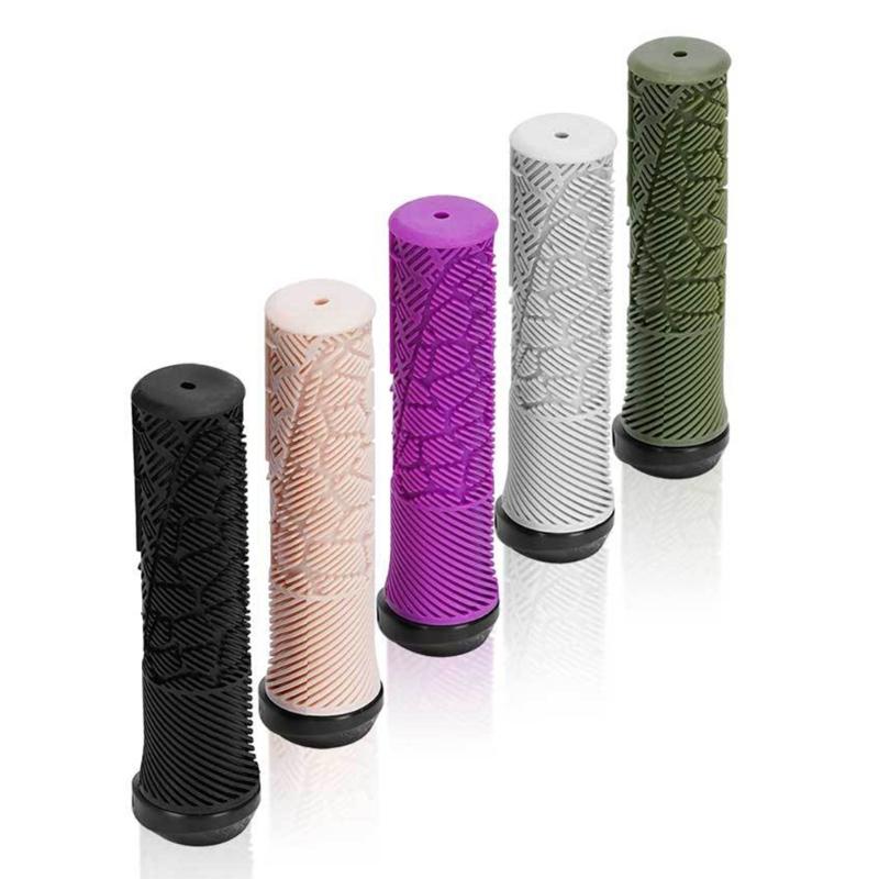 1Pair Ergonomic Bicycles Handle Grips Replacement Rubber Shock Absorption Handlebar Cover Easy to Installation