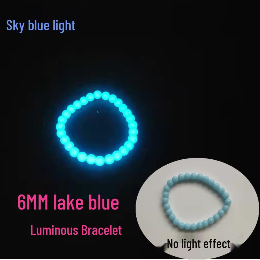 

Colorful Glow-in-the-Dark Luminous Beaded Bracelet for Men and Women - Fluorescent Stone & Pearl Couple Bracelet