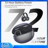 Clip on Wireless Earphone BT 5.4 OWS Earbuds with 72H Play Time Long-Battery Life Ear Buds IP56 Waterproof Headphone for