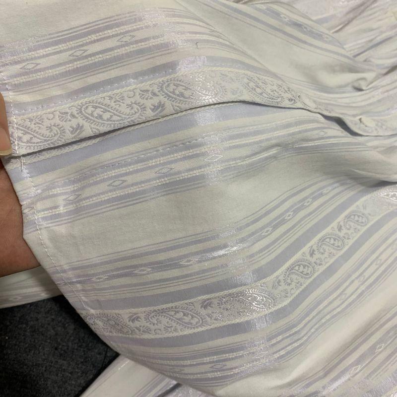 

Welfare Four Jacquard Heavy Industry Fabrics Summer Japanese Style Artistic Loose Puff Sleeves Paisley Jacquard Tops Paragraph A is not refundeable All yards