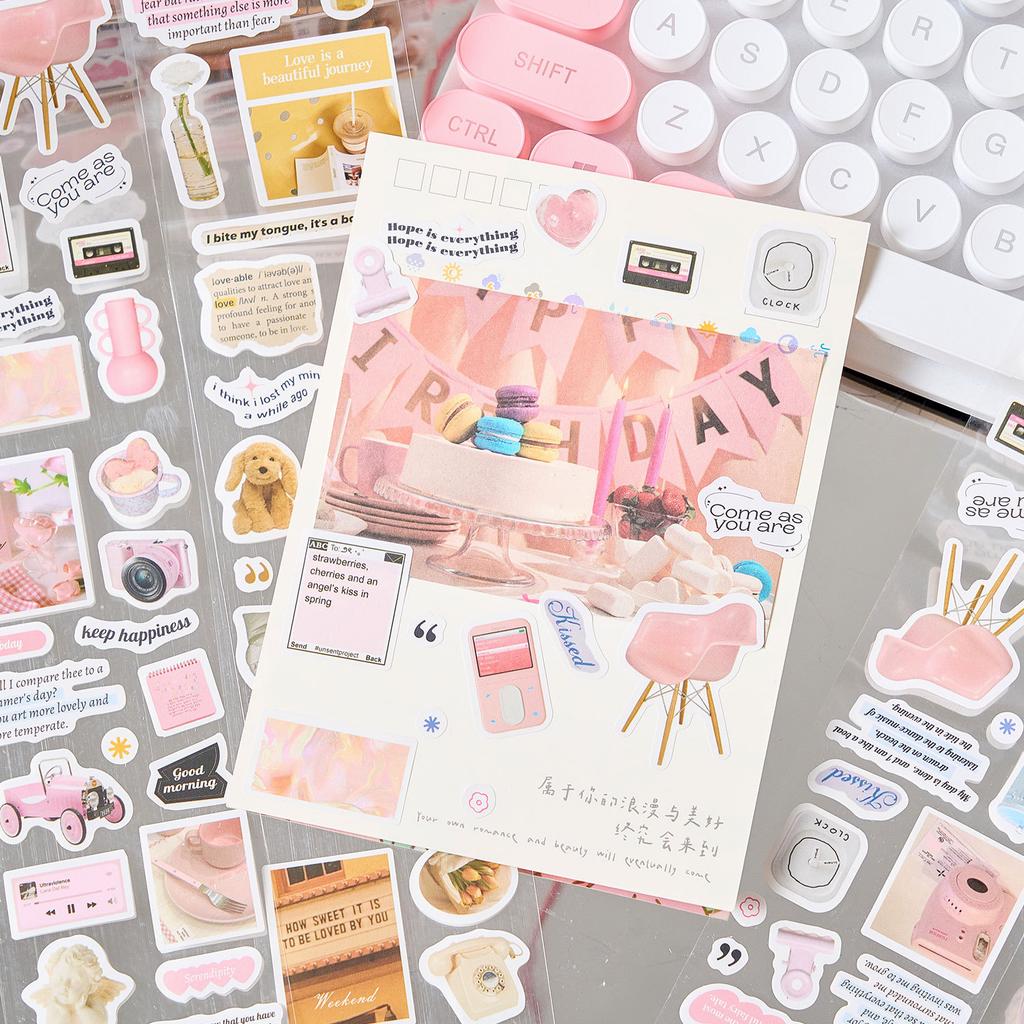 6*200cm Pre-Cut Copperplate Paper Washi Tape, Aesthetic No-Cut Journal Stickers, Scrapbooking Decorative Supplies