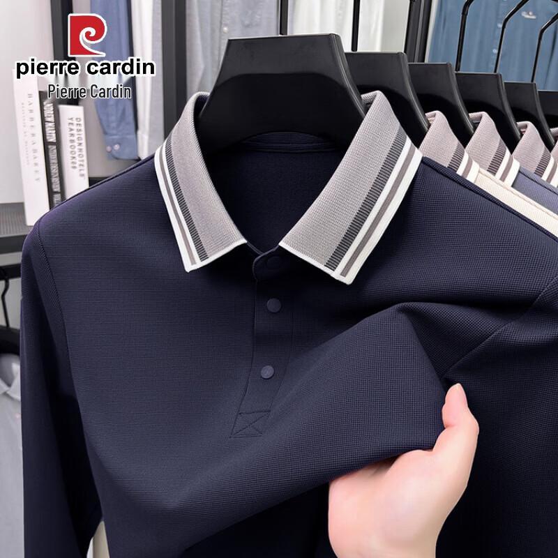 

Pierre Cardin Men s Easy-Care Business Casual Long-Sleeve Polo Shirt L