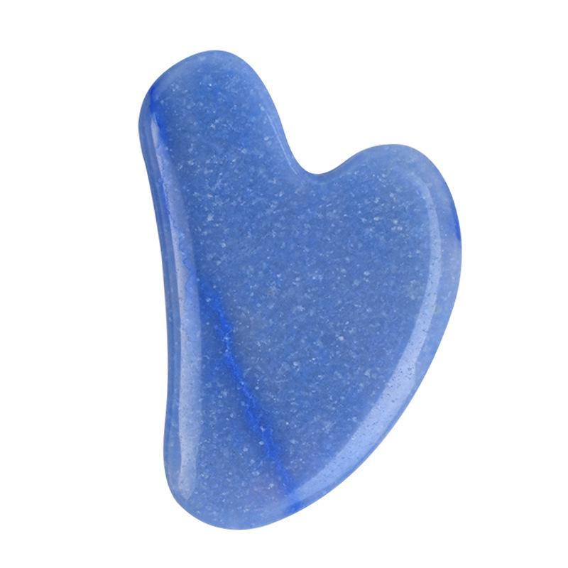 Outil de Massage Facial Gua Sha en Quartz Rose en Forme de Cœur