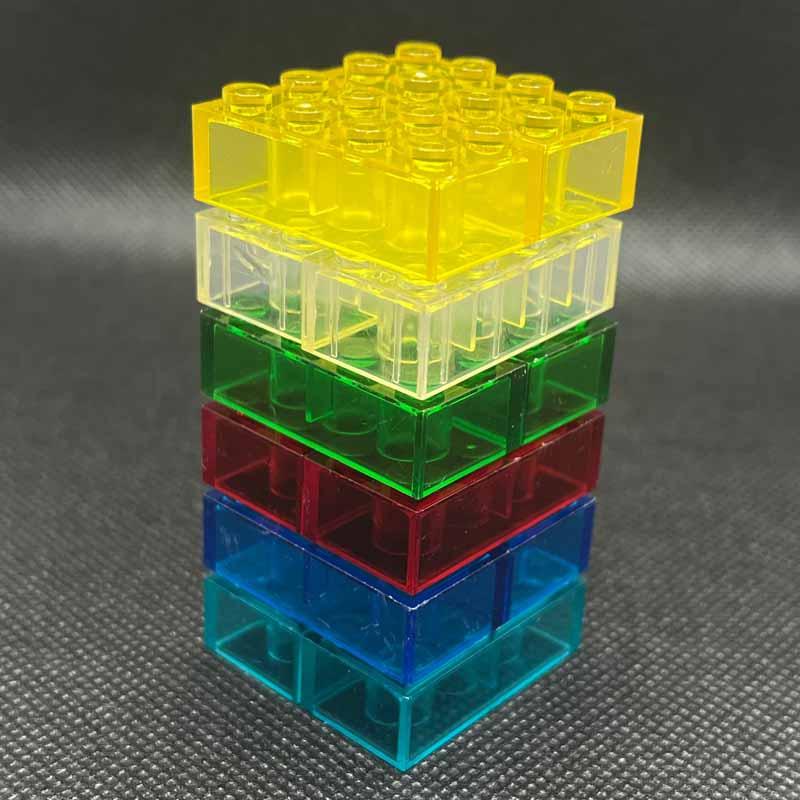 10 pz 2x4 Punti Particella Piccola Trasparente Chiaro Mattoncino Parti Blocchi da Costruzione Giocattoli per Bambini Fai da Te Casa Cascata Compatibile 3001