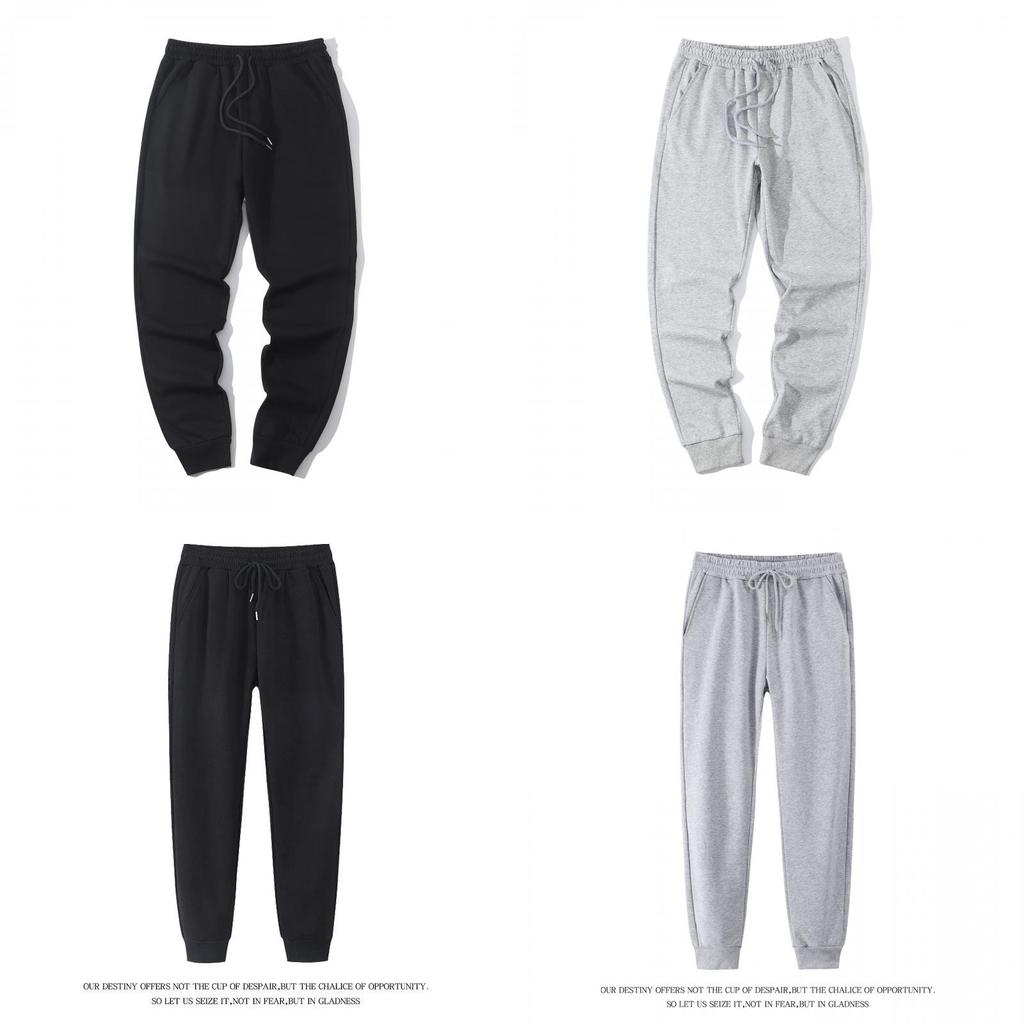 Men Cotton Jogger Pants With Drawstring Waist For Casual Sports And Autumn Wear