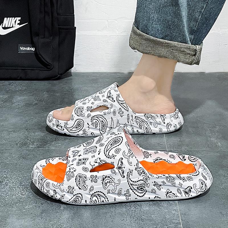 Summer New Men's Women's Light Platform Massage Slippers Unisex Couple Sandals Beach Casual Slides Shoes Soft Sole Flip-flops