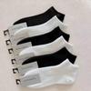 5 Pairs/Pack Ankle Socks Women 100% Cotton Invisible Sweat-absorbing Girls Low Tube Boat Socks white socks