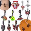 Original Black Butterfly Pendant Copper Skull Glowing Pumpkin Red Ghost Hat Beads Fit Bracelet Women Jewelry Fine Gift Diy
