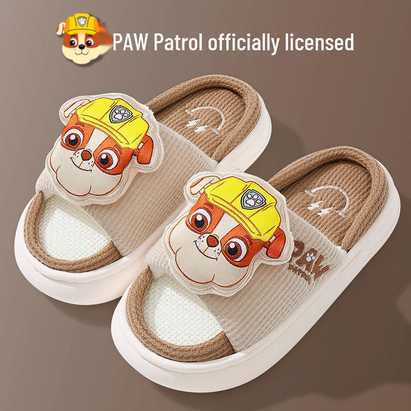 Pantuflas de Interior Antideslizantes de Dibujos Animados 3D Paw Patrol para Niños y Niñas - Lino Primavera/Otoño
