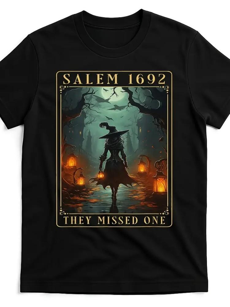 

Salem 1692 Halloween Witch Trial Graphic T-Shirt - Cool Street Pop Design, Cotto 2XL