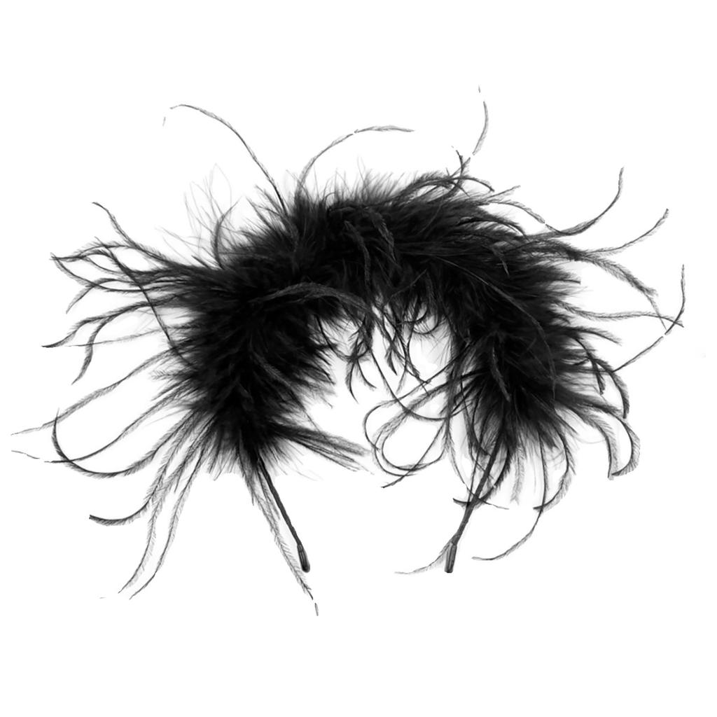 Elegant Feather Headband Soft and Comfortable Headwear Adjustable Hair Accessory for Women and Girls