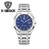 Men's Luxury Business High Quality Stainless Steel Strap Waterproof Quartz Watch Calendar Night Light Grid Dial