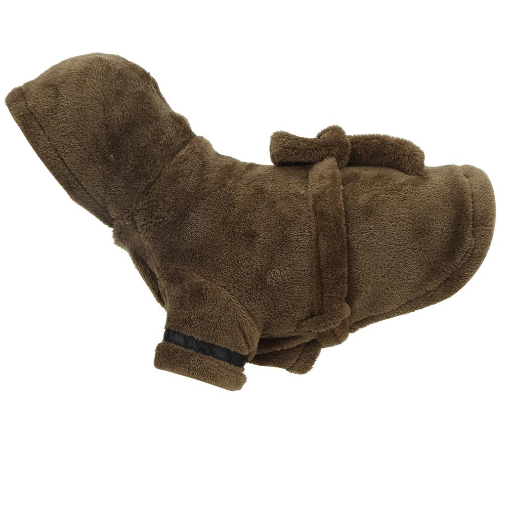 Pet Bathrobe Warm Flannel Quick Drying Dog Hooded Bath Towel with Hood for Puppy Small Dogs CatsXL