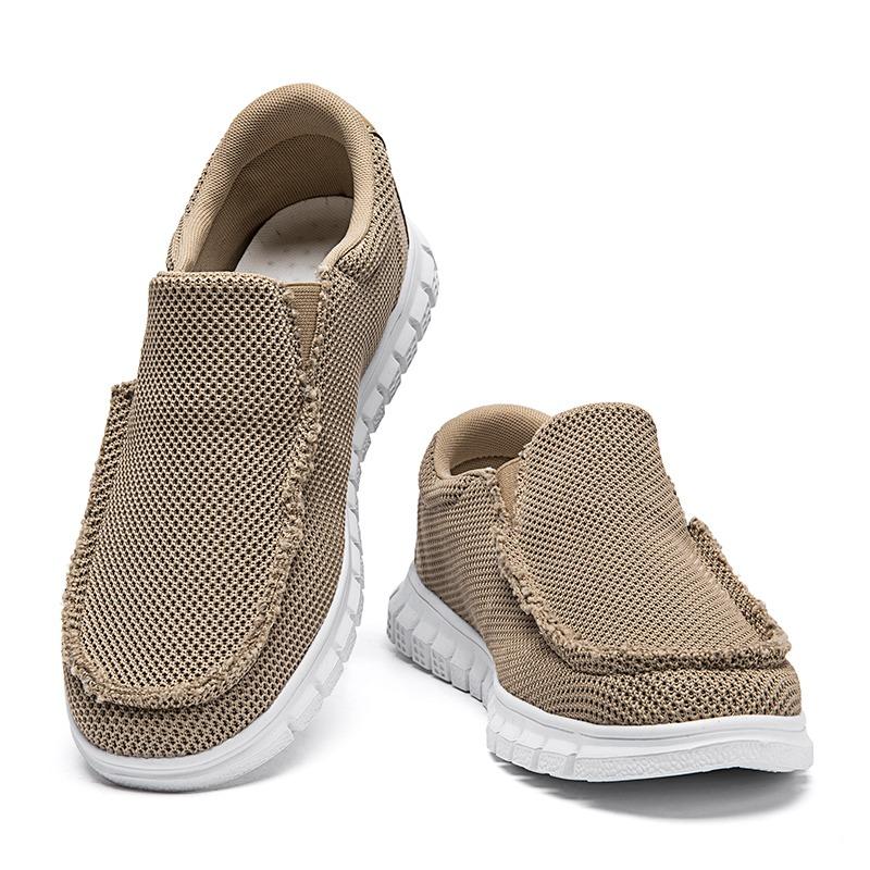 

fashion Fujeak 39-46 Men‘s Shoes Fashion Breathable Walking Mesh Flat Shoes Mesh Casual Sneakers Outdoor Sports Tennis Shoes Plus Size 46 хаки